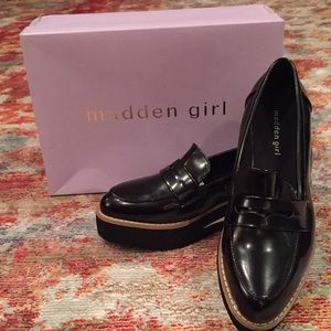 Madden Girl “Crane” black loafers